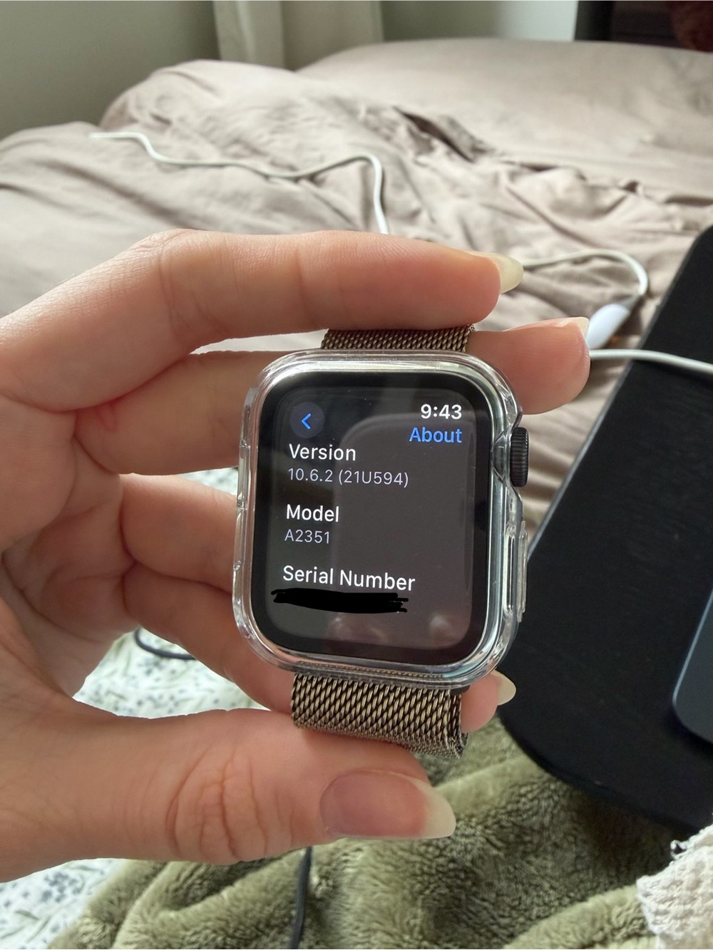 Apple Watch with Gold Milanese Loop Band